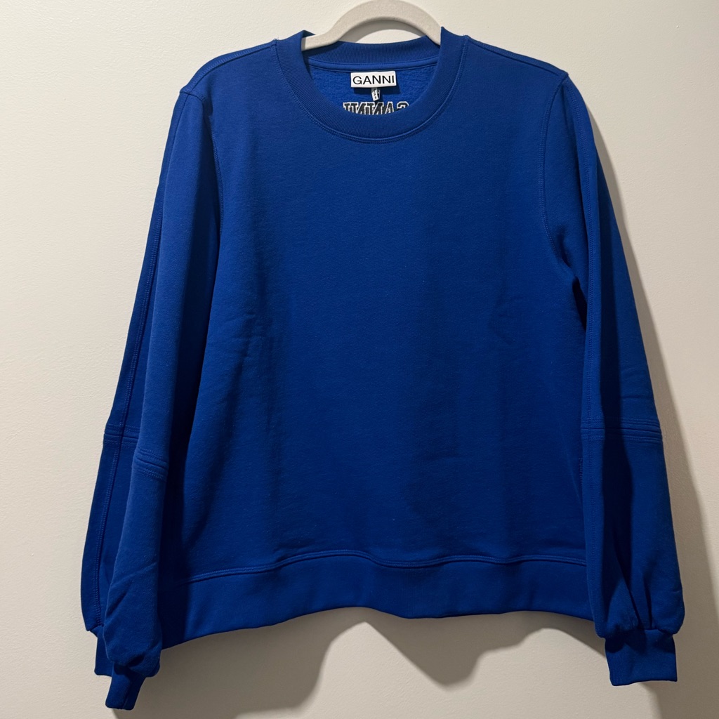 Ganni Blue Sweatshirt